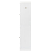 Single Drawer Double Door Storage Cabinet White