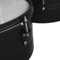 [Do Not Sell on Amazon]Glarry Percussion 13" & 14" Timbales Drum Set with Stand and Cowbell Black