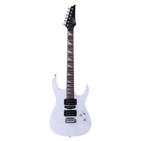 [Do Not Sell on Amazon]Glarry 170 Model With 20W Electric Guitar Pickup Hsh Pickup Guitar   Stereo   Bag   Harness   Picks   Rocker   Connector     Wrench Tool White
