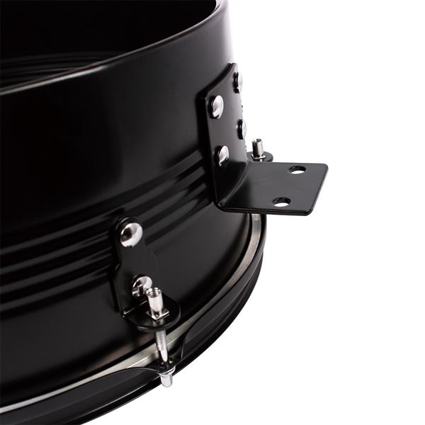 [Do Not Sell on Amazon]Glarry Percussion 13" & 14" Timbales Drum Set with Stand and Cowbell Black