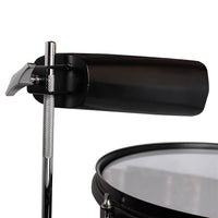 [Do Not Sell on Amazon]Glarry Percussion 13" & 14" Timbales Drum Set with Stand and Cowbell Black