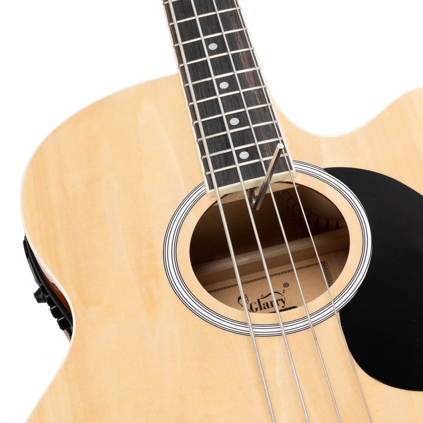 [Do Not Sell on Amazon] Glarry GMB101 4 string Electric Acoustic Bass Guitar w/ 4-Band Equalizer EQ-7545R Burlywood