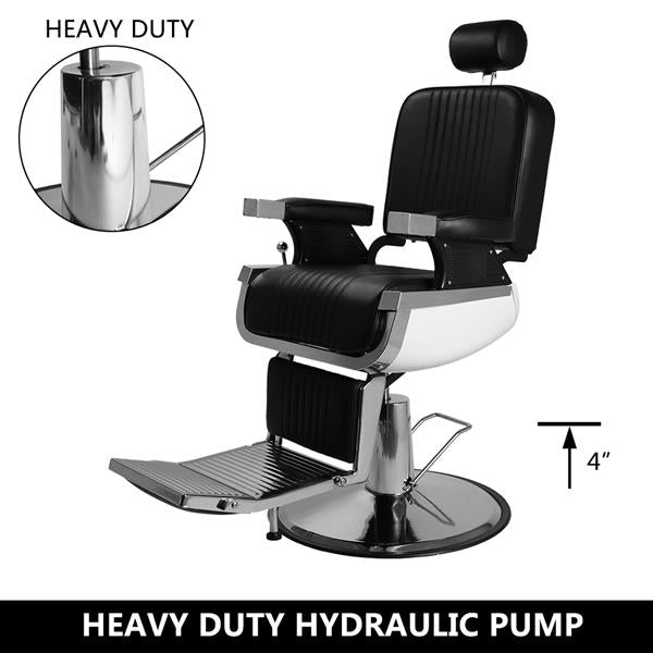 All Purpose Recline Hydraulic Barber Chair Heavy Duty Salon Spa Beauty Equipment Black