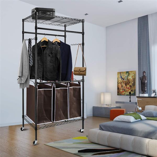 Heavy-Duty Sorting Hamper Commercial Grade Clothes Rack