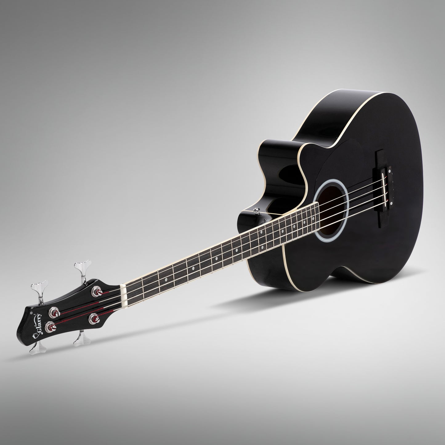 [Do Not Sell on Amazon] Glarry GMB101 4 string Electric Acoustic Bass Guitar w/ 4-Band Equalizer EQ-7545R Black