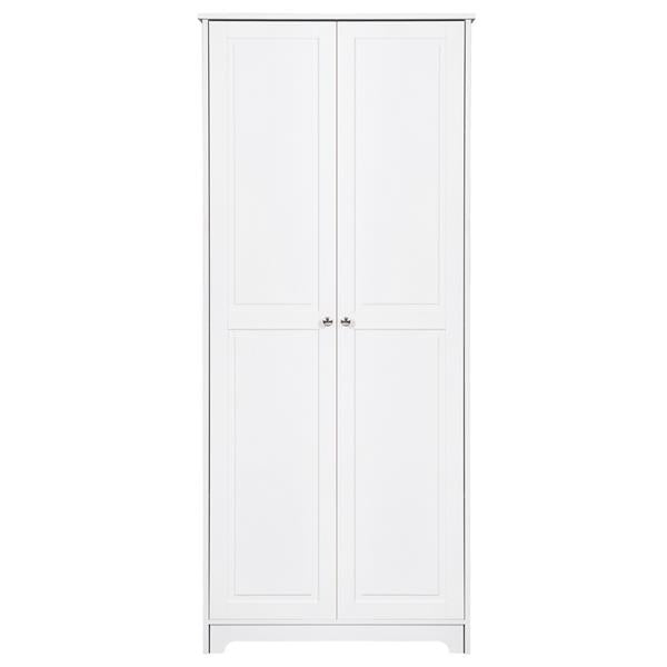 Double Door Five-tier Storage Cabinet White