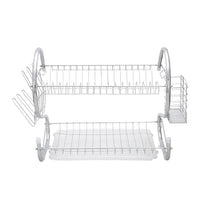 Multifunctional S-shaped Dual Layers Bowls & Dishes & Chopsticks & Spoons Collection Shelf Dish Drainer
