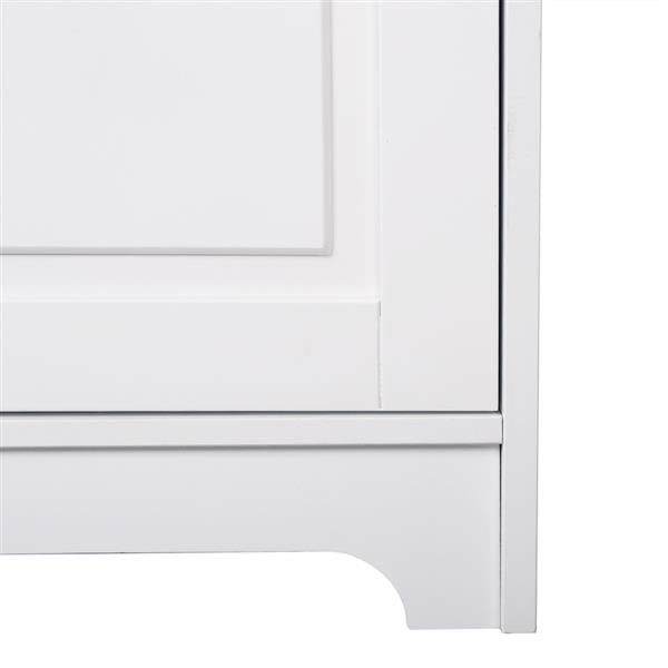 Double Door Five-tier Storage Cabinet White