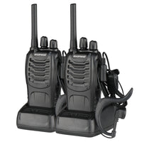 BF-88A 5W FRS Frequency Handheld Walkie Talkie Black (2pcs/Pair)