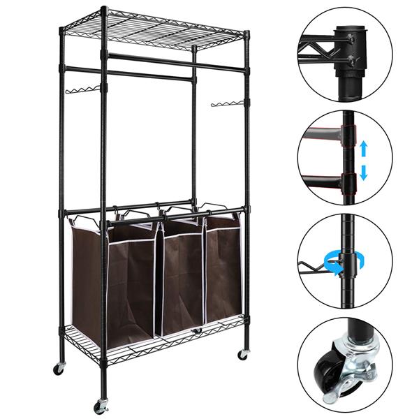 Heavy-Duty Sorting Hamper Commercial Grade Clothes Rack