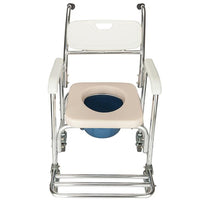 4 in 1 Multifunctional Aluminum Elder People Disabled People Pregnant Women Commode Chair Bath Chair White