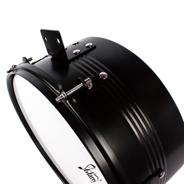 [Do Not Sell on Amazon]Glarry Percussion 13" & 14" Timbales Drum Set with Stand and Cowbell Black