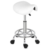 Saddle Stool Ha Ha Feet Rotation Bar Stool White