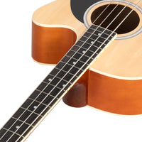 [Do Not Sell on Amazon] Glarry GMB101 4 string Electric Acoustic Bass Guitar w/ 4-Band Equalizer EQ-7545R Burlywood