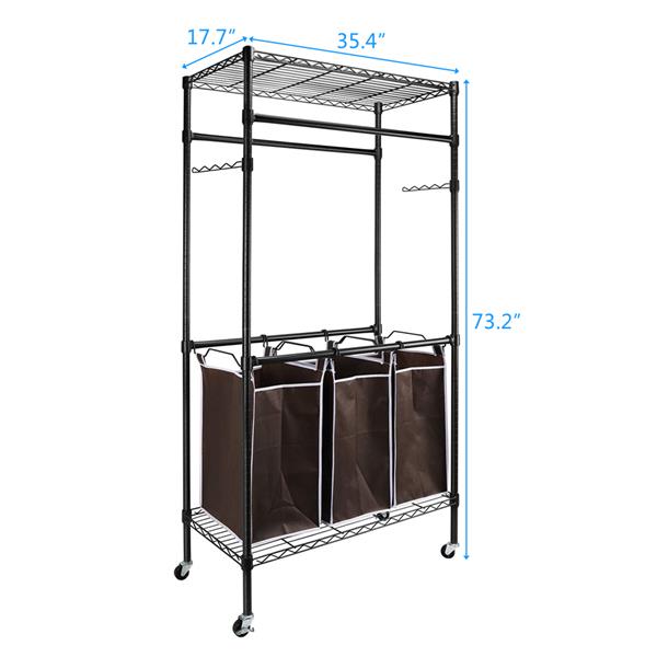 Heavy-Duty Sorting Hamper Commercial Grade Clothes Rack