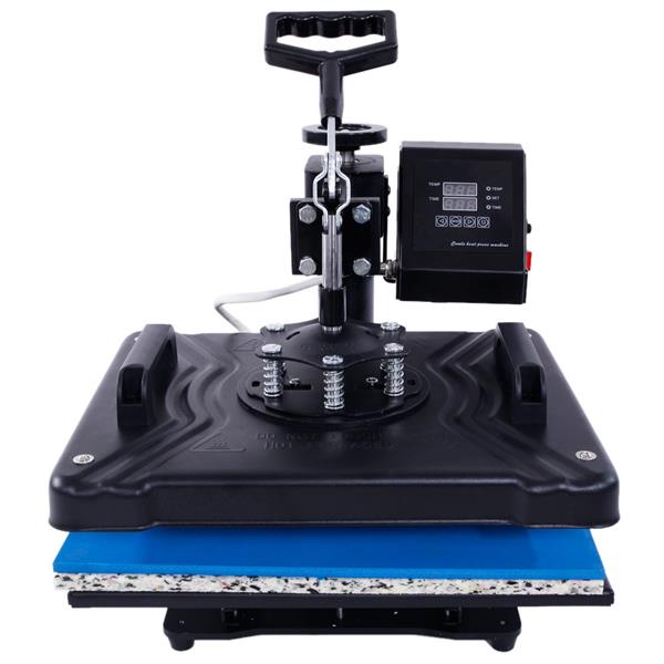 5-in-1 Combined Type Digital Heat Press Transfer Sublimation Machine with Dual LCD Timer Black US St