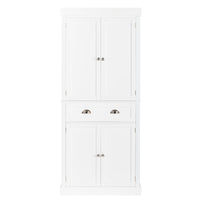 Single Drawer Double Door Storage Cabinet White