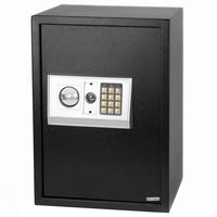 E50EA Home Business Security Keypad Lock Electronic Digital Steel Safe Black Box & Silver Gray