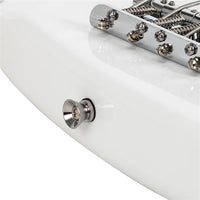 [Do Not Sell on Amazon]Glarry Electric GJazz Bass Guitar Cord Wrench Tool White