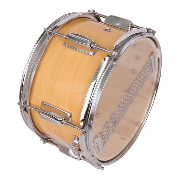 [Do Not Sell on Amazon]Glarry 10 x 6" Snare Drum Poplar Wood Drum Percussion Set Wood Color