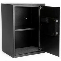 E50EA Home Business Security Keypad Lock Electronic Digital Steel Safe Black Box & Silver Gray