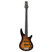 [Do Not Sell on Amazon]Glarry GIB 5 String Full Size Electric Bass Guitar SS Pickups and Amp Kit for The Experienced Player Sunset Color