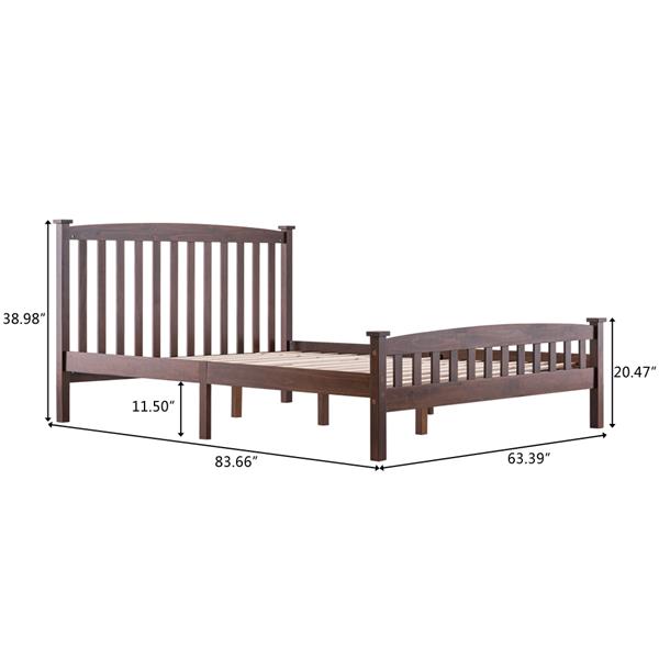 PWB-044 Cap Vertical Strip Bed Walnut Queen