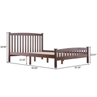 PWB-044 Cap Vertical Strip Bed Walnut Queen