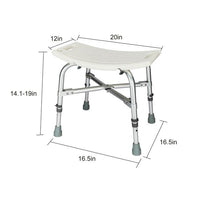 Medical Bathroom Safety Shower Tub Heavy Duty Aluminium Alloy Bath Chair Bench White