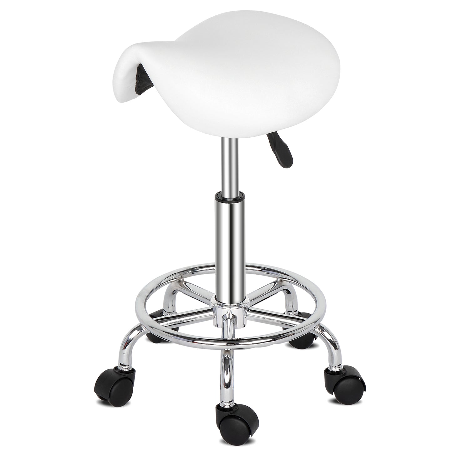 Saddle Stool Ha Ha Feet Rotation Bar Stool White