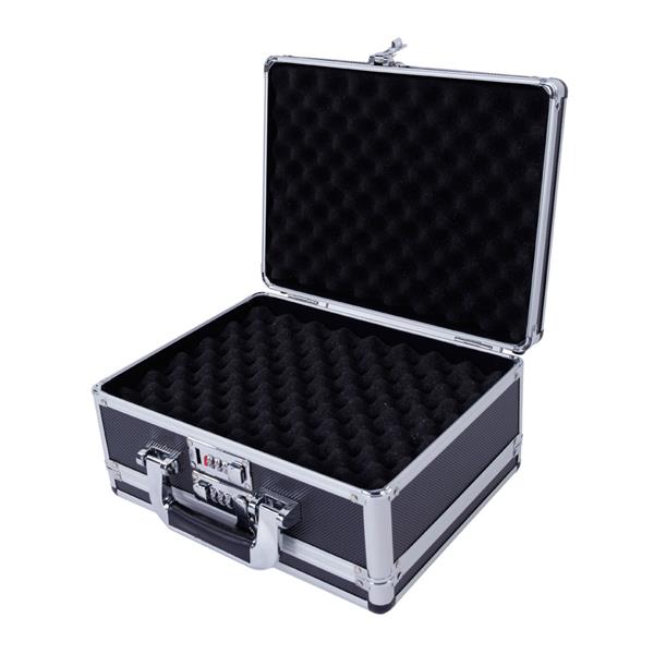 30*15*23cm Aluminum New Framed Locking Gun Pistol HandGun Lock Box Hard Storage Carry Case Black