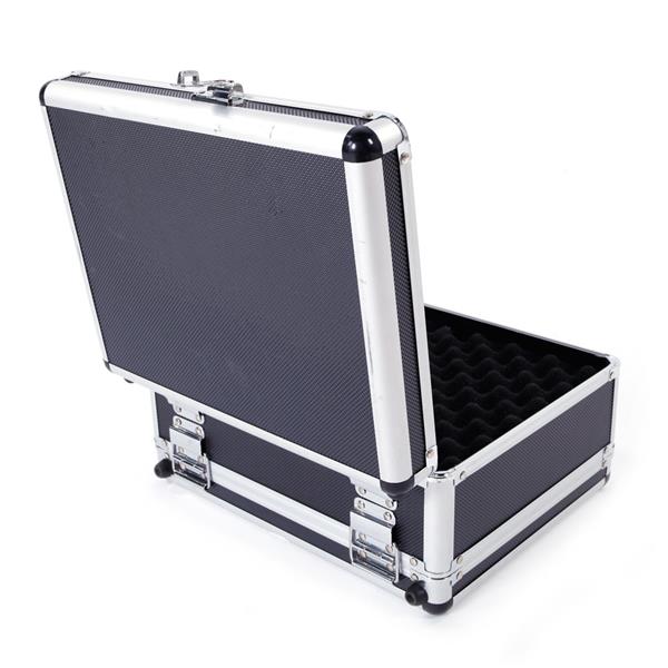 30*15*23cm Aluminum New Framed Locking Gun Pistol HandGun Lock Box Hard Storage Carry Case Black