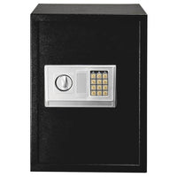 E50EA Home Business Security Keypad Lock Electronic Digital Steel Safe Black Box & Silver Gray