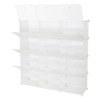 8-Tier Portable 48 Pair Shoe Rack Organizer 24 Grids Tower Shelf Storage Cabinet Stand Expandable for Heels, Boots, Slippers, White