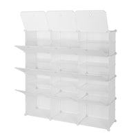 7-Tier Portable 42 Pair Shoe Rack Organizer 21 Grids Tower Shelf Storage Cabinet Stand Expandable for Heels, Boots, Slippers, White