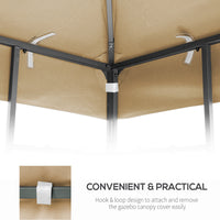 10 x 10 Ft Double Tiered Gazebo Replacement  Top Cover