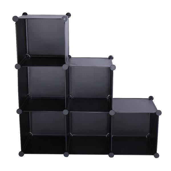 Cube Storage 6-Cube Closet Organizer Storage Shelves Cubes Organizer DIY Closet Cabinet Black