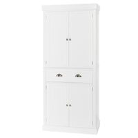 Single Drawer Double Door Storage Cabinet White