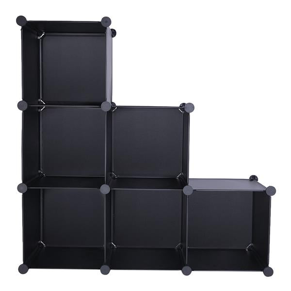 Cube Storage 6-Cube Closet Organizer Storage Shelves Cubes Organizer DIY Closet Cabinet Black