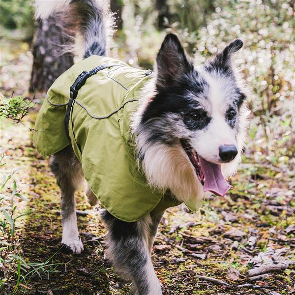 Dog Coats Small Waterproof,Warm Outfit Clothes Dog Jackets Small,Adjustable Drawstring Warm And Cozy Dog Sport Vest-（Green size L）