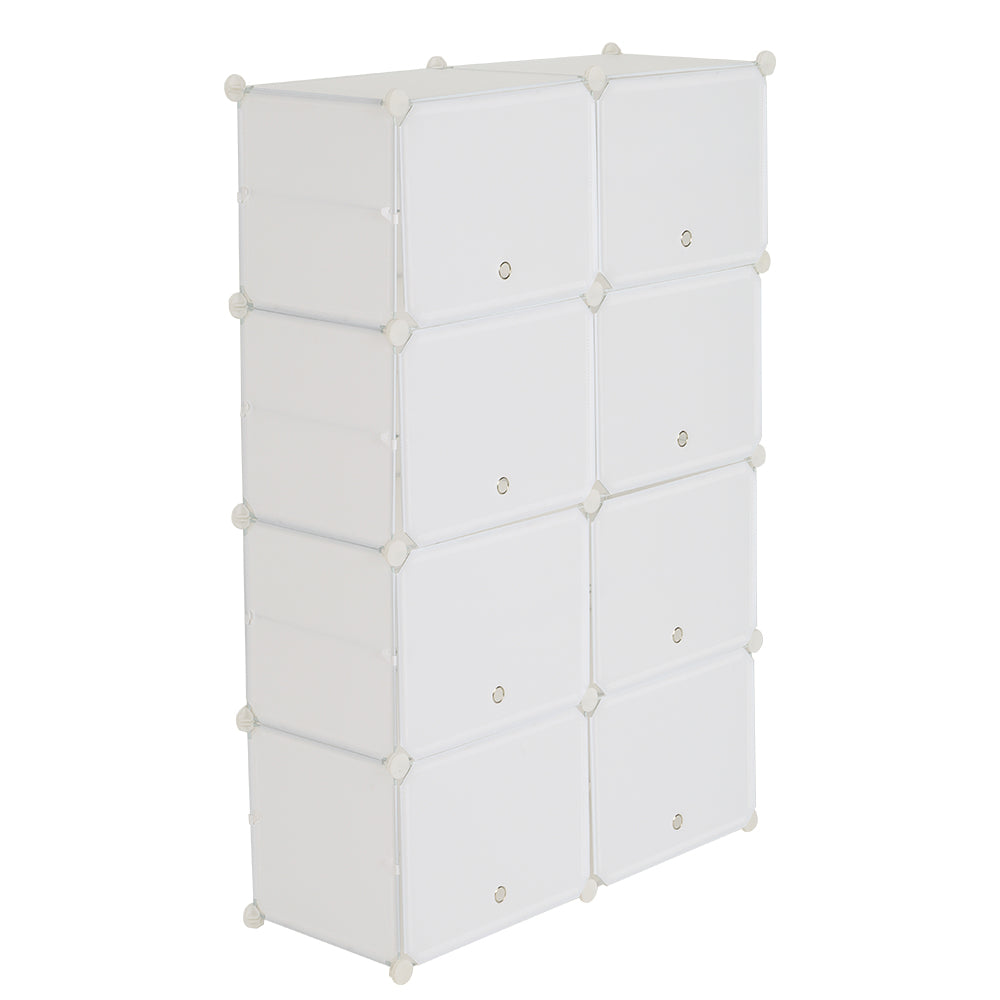 7-Tier Portable 28 Pair Shoe Rack Organizer 14 Grids Tower Shelf Storage Cabinet Stand Expandable for Heels, Boots, Slippers, White