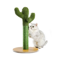 Cactus Cat Scratching Post 21.7'' Cat Scratcher with Sisal Rope for Small & Medium Cats Kittens Green