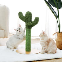 Cactus Cat Scratching Post 21.7'' Cat Scratcher with Sisal Rope for Small & Medium Cats Kittens Green