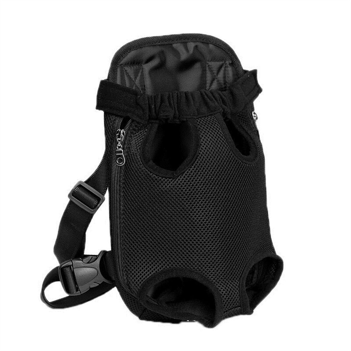 Small Pet Cat Puppy Dog Carrier Front Pack Hiking Backpack Head Legs Out Black