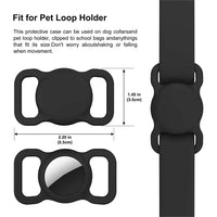 For Apple Airtag GPS Finder Dog Pet Collar Loop Silicone Protective Case