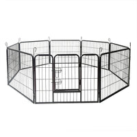 24" Dog Pet Playpen Heavy Duty Metal Exercise Fence Hammigrid 8 Panel Silver