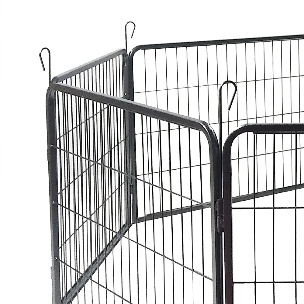 24" Dog Pet Playpen Heavy Duty Metal Exercise Fence Hammigrid 8 Panel Silver