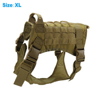 Tactical Dog Vest Harness Military Dog Training Vest Working Dog+Leash XL