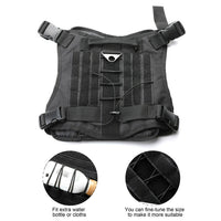 Tactical Dog Vest Harness Military Dog Training Vest Working Dog+Leash XL