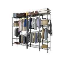 Closet Organizer Metal Garment Rack Portable Clothes Hanger Home Shelf